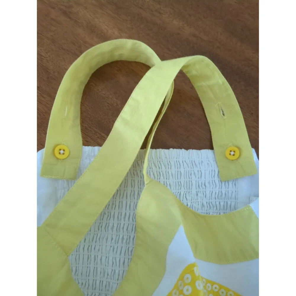 Mini boden girls Lemon Embellished Dress Yellow size 7/8 GUC